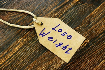 Financial concept meaning Lose Weight with inscription on the piece of paper.