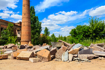 Ruins of the old abandoned factory