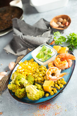 shrimps with vegetables
