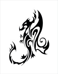 chinese dragon six of the big collection ethnic tattoo symbol sticker