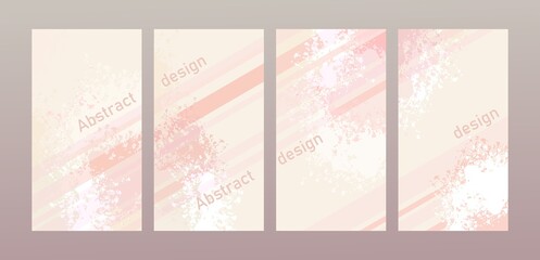 set of abstract design covers
