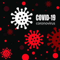 Coronavirus concept inscription, dangerous virus vector illustration 