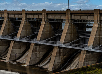 Garrison Dam near Bismarck North Dakota is a earth fill embankment dam built by US Army Corp of...