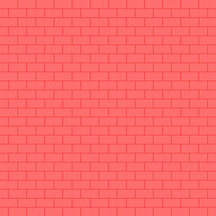 Fototapeta premium Vector : Red brick wall background with line texture wallpaper pattern seamless illustration architecture decoration graphic design 