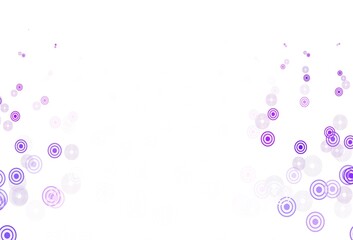 Light Pink vector background with bubbles.