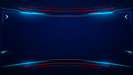 abstract hi tech frame template cyberspace concept design background eps 10 vector