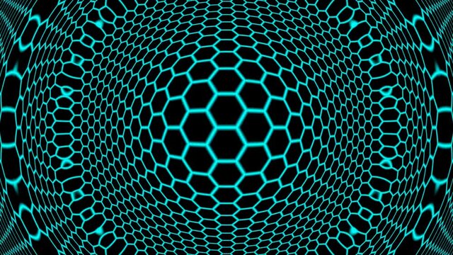 Space Collapsing Inversion Implosion Hex Hexadecimal Hexagonal Grid Netting