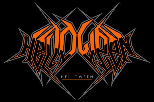 Helloween typography lettering poster