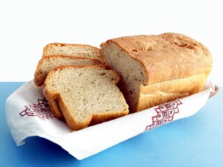tasty homemade loaf of bread close up