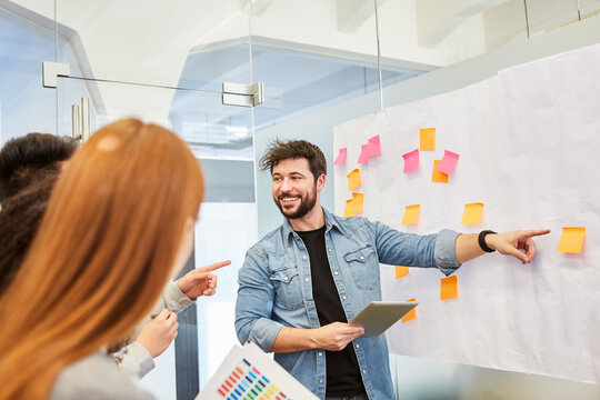 Consulting Mann im Brainstorming Workshop