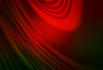 Dark Green, Red vector glossy abstract background.