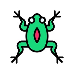 laboratory icon related laboratory frog for medical test vector with editable stroke