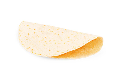 Corn tortillas on white background. Unleavened bread