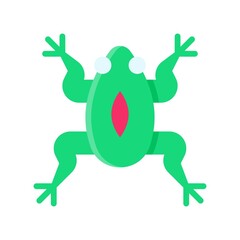 laboratory icon related laboratory frog for medical test vector in flat style,