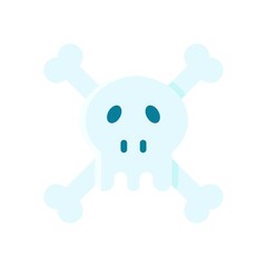 laboratory icon related laboratory dangerous sign or skull with bones vector in flat style,
