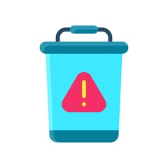 laboratory icon related laboratory basket bin with handle vector in flat style,