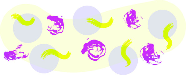 Colored bright brush strokes for the children`s background, vector abstract image. Beautiful texture of brush strokes and lines for design of packaging or postcard.