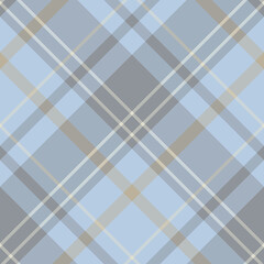 Seamless pattern in discreet blue and beige colors for plaid, fabric, textile, clothes, tablecloth and other things. Vector image. 2