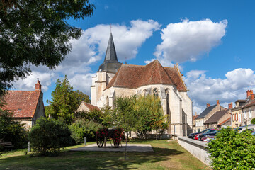 Fototapeta na wymiar The church of Saint-Symphorien, in Suilly-la-Tour, Nievre department, FRANCE.