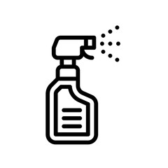 laboratory icon related laboratory medical spray bottle vector in lineal style,