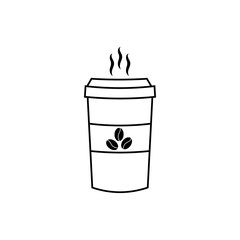 outline coffe cup vector icon. isolated black simple line element illustration from food concept. editable vector stroke coffe cup icon on white background