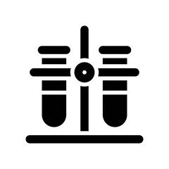laboratory icon related laboratory test tubes with stand vector in solid design,