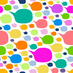 Speech Bubble Shape Colorful Seamless Pattern Vector