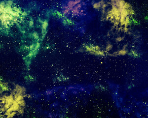 Galaxy wallpaper. Stars and nebula background with stardust. Colorful space illustration