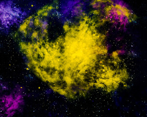 Galaxy wallpaper. Stars and nebula background with stardust. Colorful space illustration