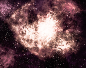 Obraz premium Galaxy wallpaper. Stars and nebula background with stardust. Colorful space illustration