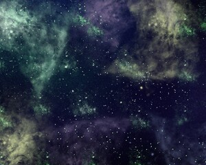 Galaxy wallpaper. Stars and nebula background with stardust. Colorful space illustration