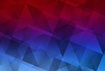 Light Blue, Red vector polygon abstract background.