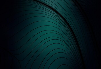 Naklejka premium Dark Green vector template with curved lines.
