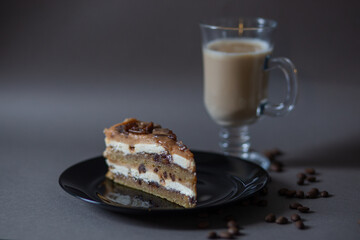 sponge cake with cinnamon and walnuts for a Cup of coffee