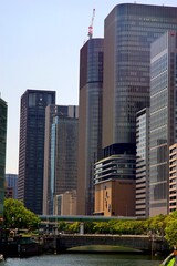 Naklejka premium .......日本の大阪のビジネス街