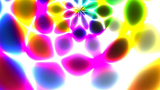Warped Blobs on Lightbox Glowing Inspection Background