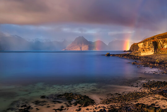Port Elgol and the Black Cullin Mountains, Isle of Skye , Outer Hebrides, UK