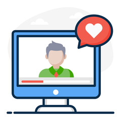 
Modern style icon of social media content vector 

