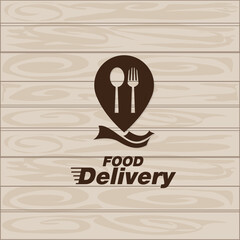food delivery icon vector graphic element sign logo