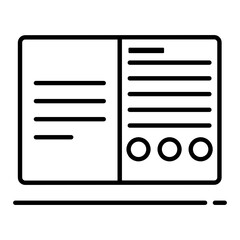 
Trendy vector design of business catalogue icon
