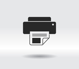 Printer icon, vector illustration. Flat design