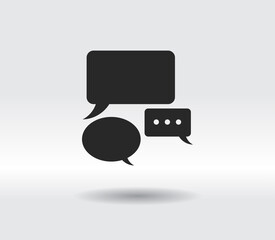 Speech bubbles icon, vector illustration. Flat design style
