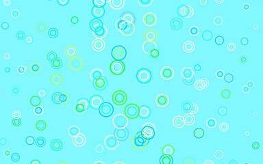 Light Green, Red vector background with spots.