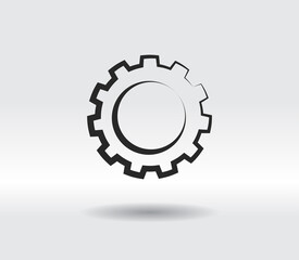 gear icon, vector illustration. Flat design