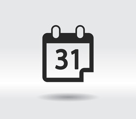 Calendar icon, vector illustration. Flat design