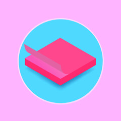 pink icon on white background