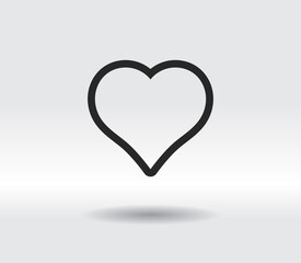 Heart Icon, vector illustration. Flat design