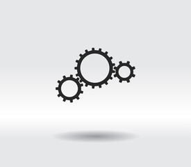 gears icon, vector illustration. Flat design