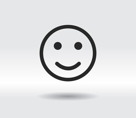 Smile Icon, vector illustration. Flat design style