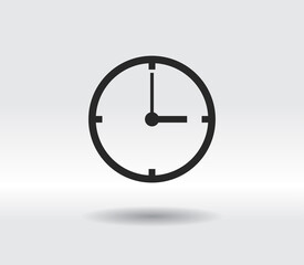 Time icon, vector illustration. Flat design icon